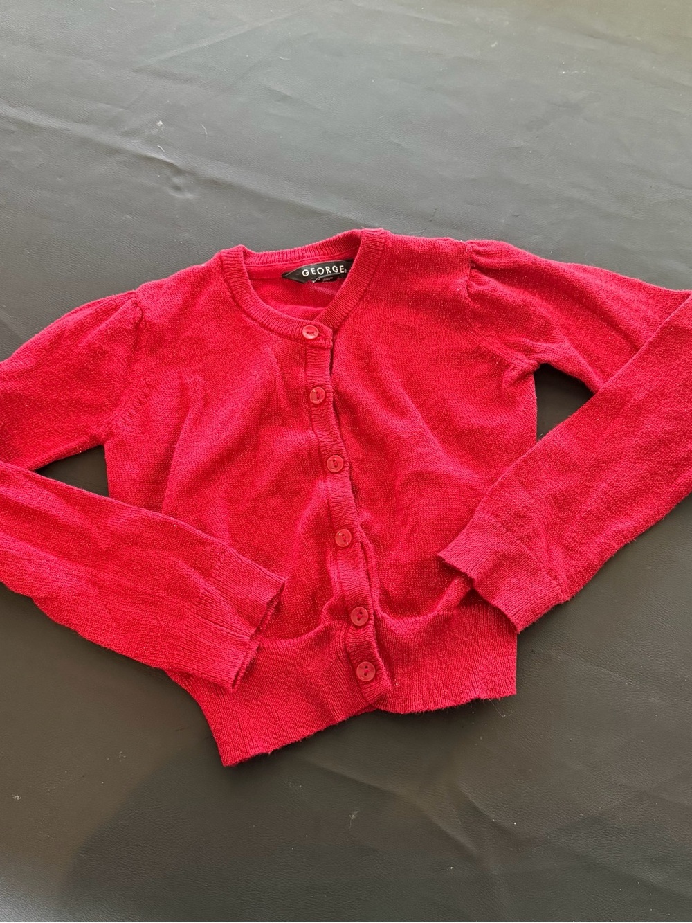 George Bright Pink Button-Up Knit Cardigan